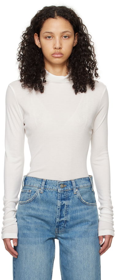 Тениска Anine Bing Slim Fit Turtleneck Top Бяло | A-08-2406-100, 0