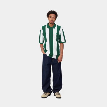 Поло тениска Carhartt WIP Hinton Polo Tee Зелено | I032972_23V_XX, 1
