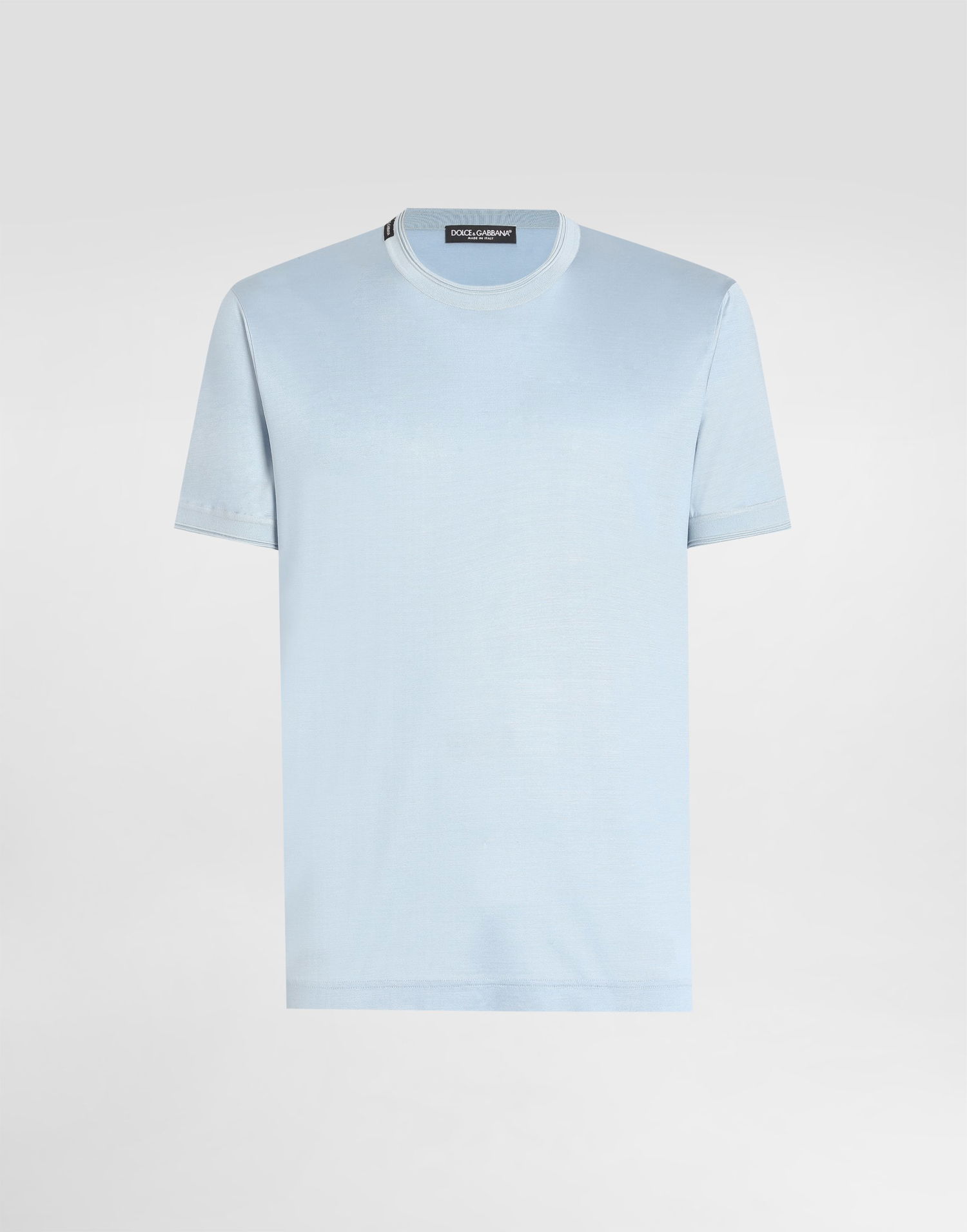 Тениска Dolce & Gabbana Dolce & Gabbana Short-Sleeved Silk T-Shirt Синьо | G8ST1THU7UQB3784, 0