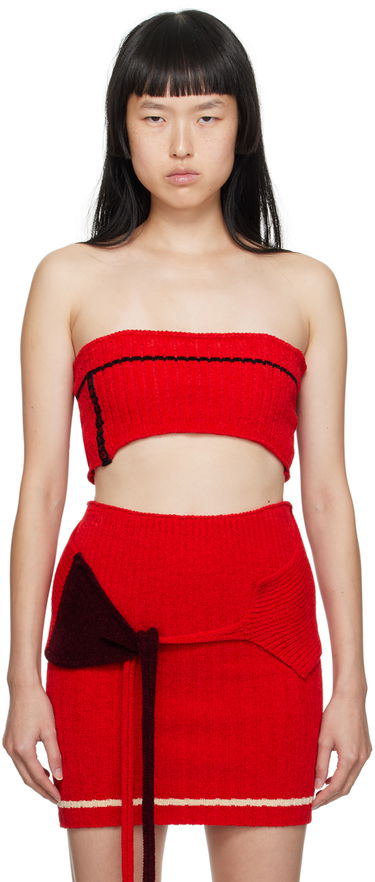 Пола Ottolinger Ottolinger Patch Tube Top Червено | 708101, 0