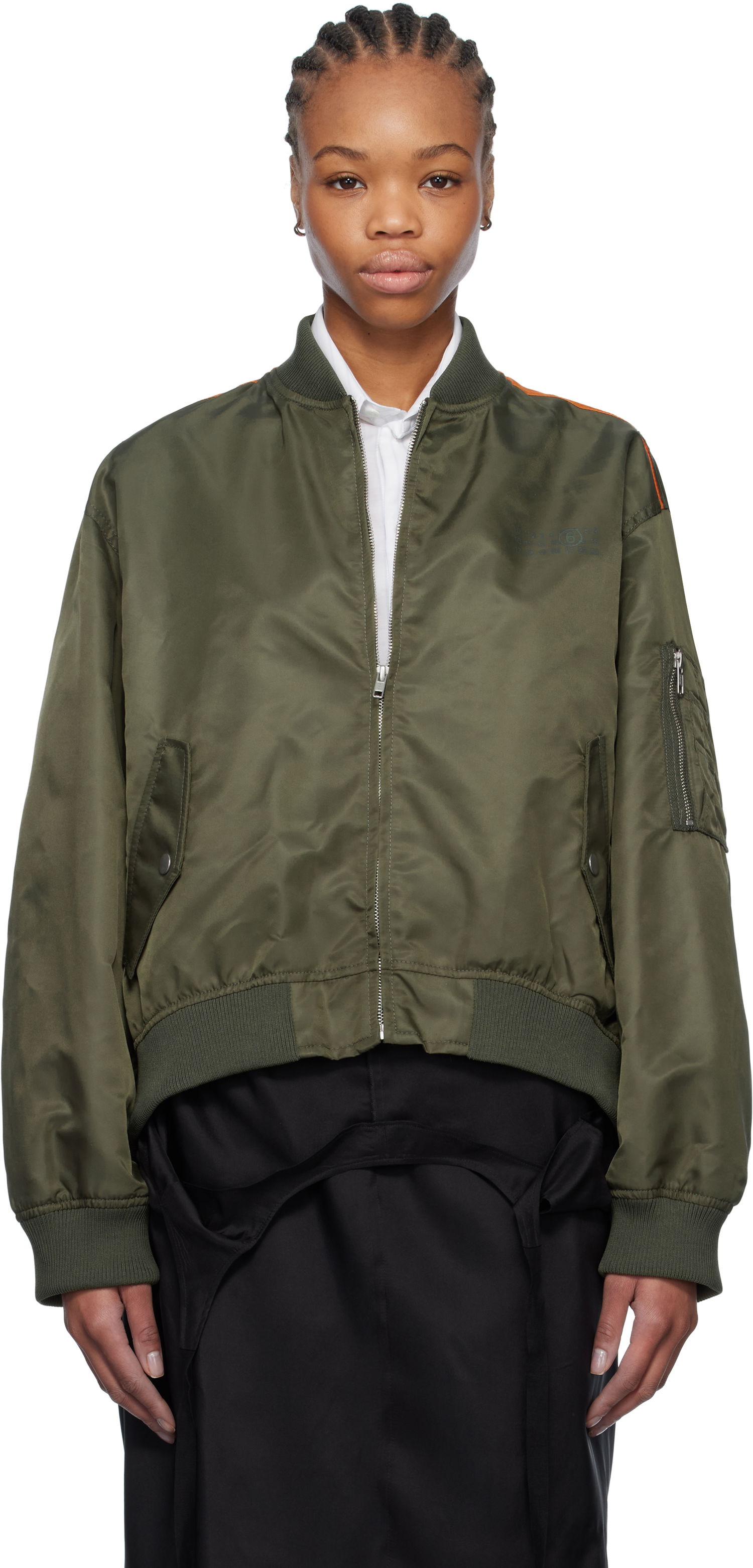 Яке бомбър Maison Margiela MM6 Maison Margiela Spliced Bomber Jacket Зелено | S52AM0315 M35257, 0