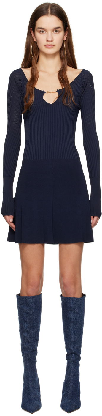 Pокля Jacquemus 'La mini robe Pralu' Minidress Тъмно синьо | 24E241KN356-2358, 0