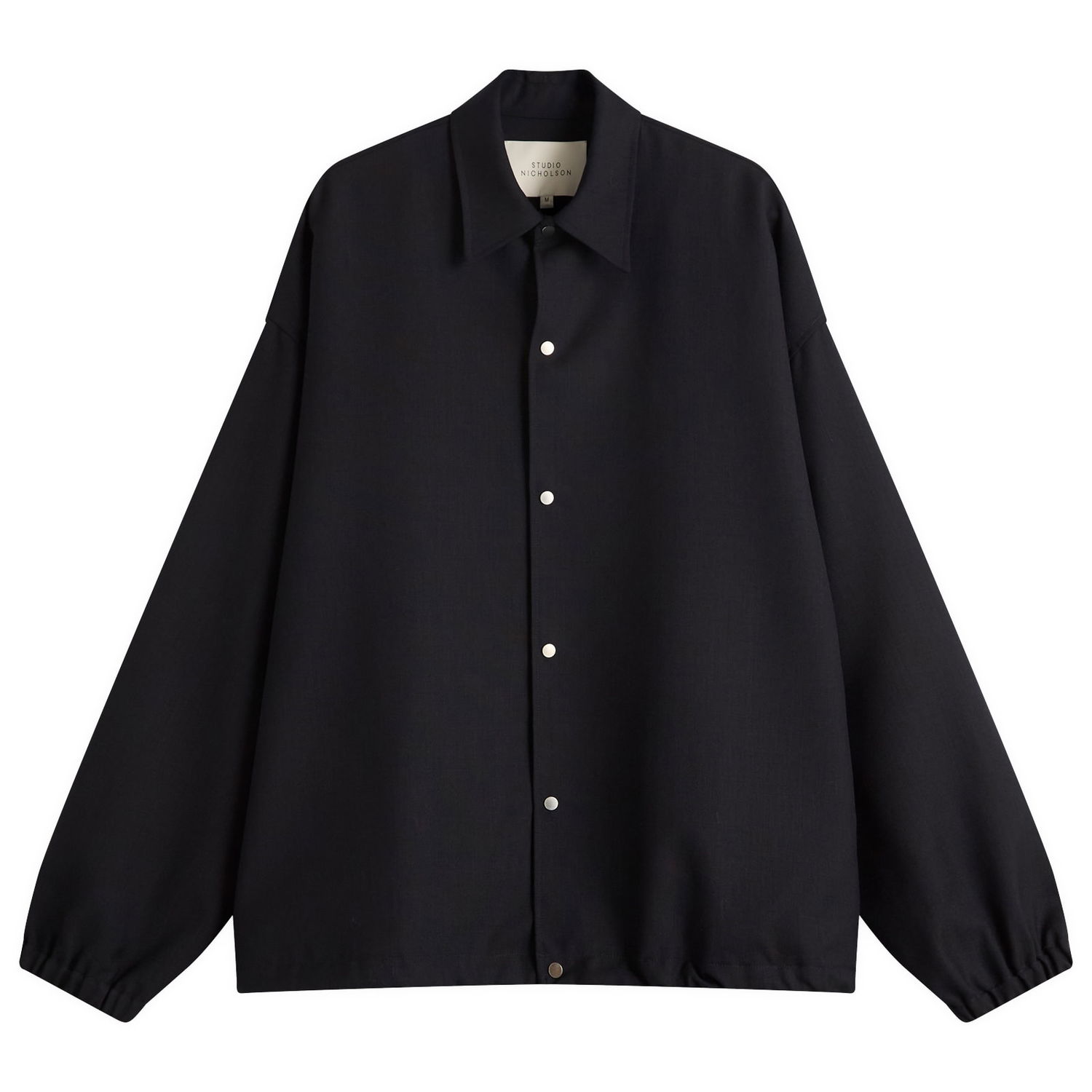 Яке Studio Nicholson Studio Nicholson Wool Coach Jacket, Size Large Черно | SPHERESNM-1149-DKN, 1