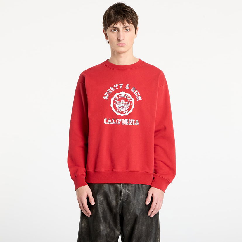 Суитчър Sporty & Rich California Emblem Crewneck Червено | ST07164033RE15