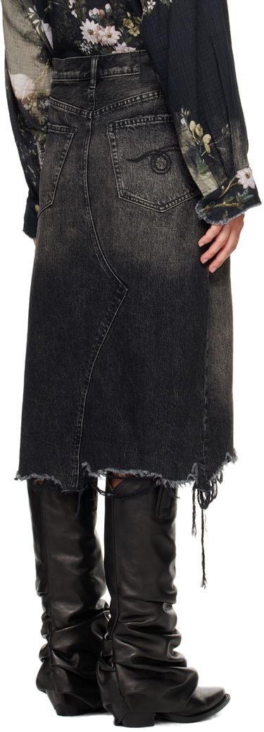 Пола R13 R13 Jesse Denim Midi Skirt Черно | R13WD100-D239D, 2
