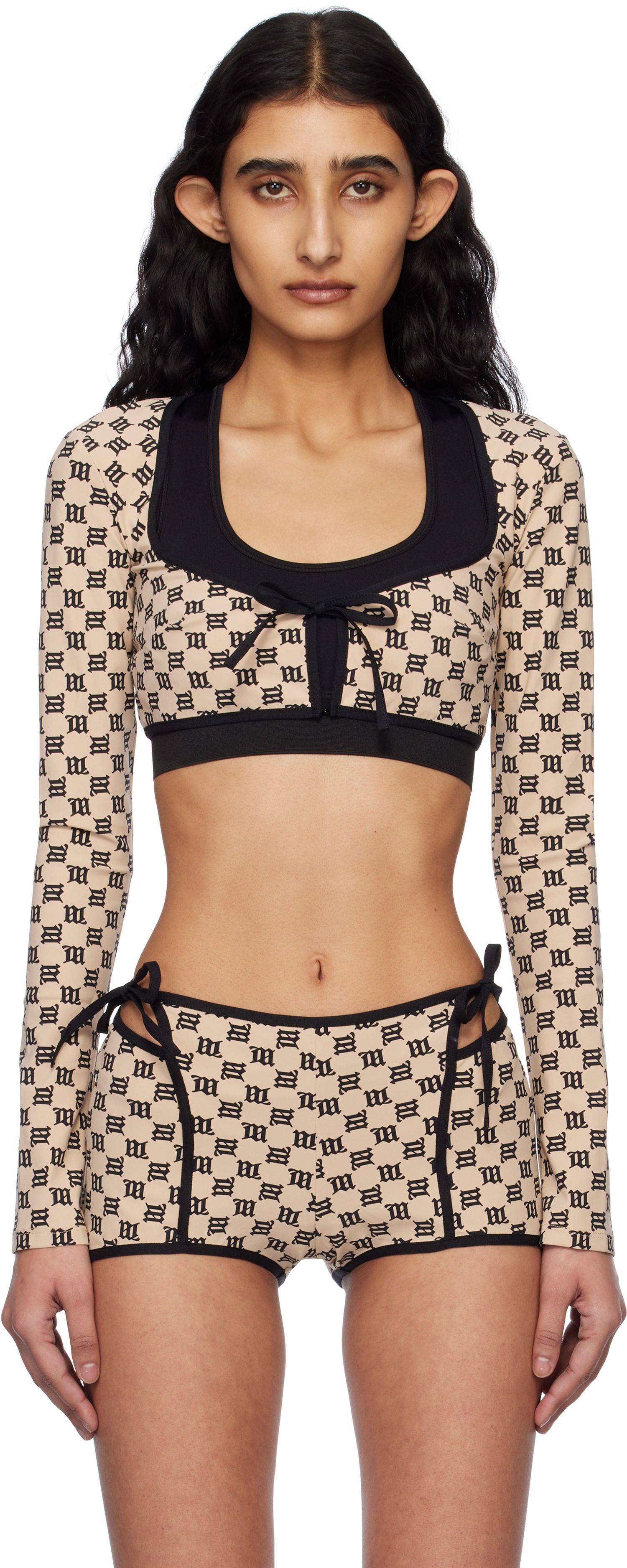 Комплект MISBHV MISBHV Monogram Coquette Shrug Бежово | 250W113, 0