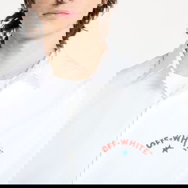 Риза Off-White Star Arrow Popl Bowling Shirt Бяло | OMGG013S25FAB0020110, 3
