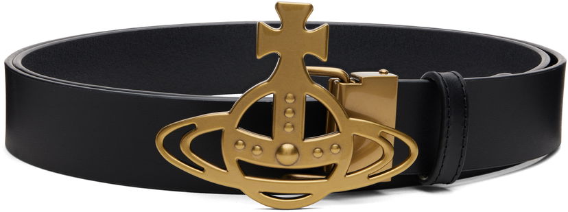 Колани Vivienne Westwood Vivienne Westwood Orb Buckle Belt Черно | 82010072U-L00CH-