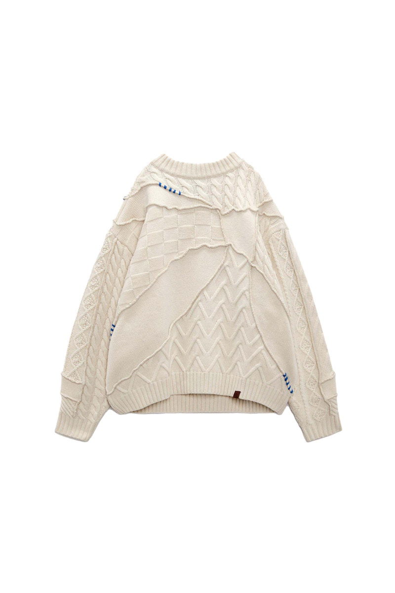 Zara x Oversized Patchwork Knit Sweater, 0