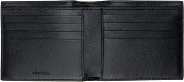 Портфейл Balenciaga Black Leather Embroidered Logo Bifold Wallet Черно | 8067512ABDN1000, 2