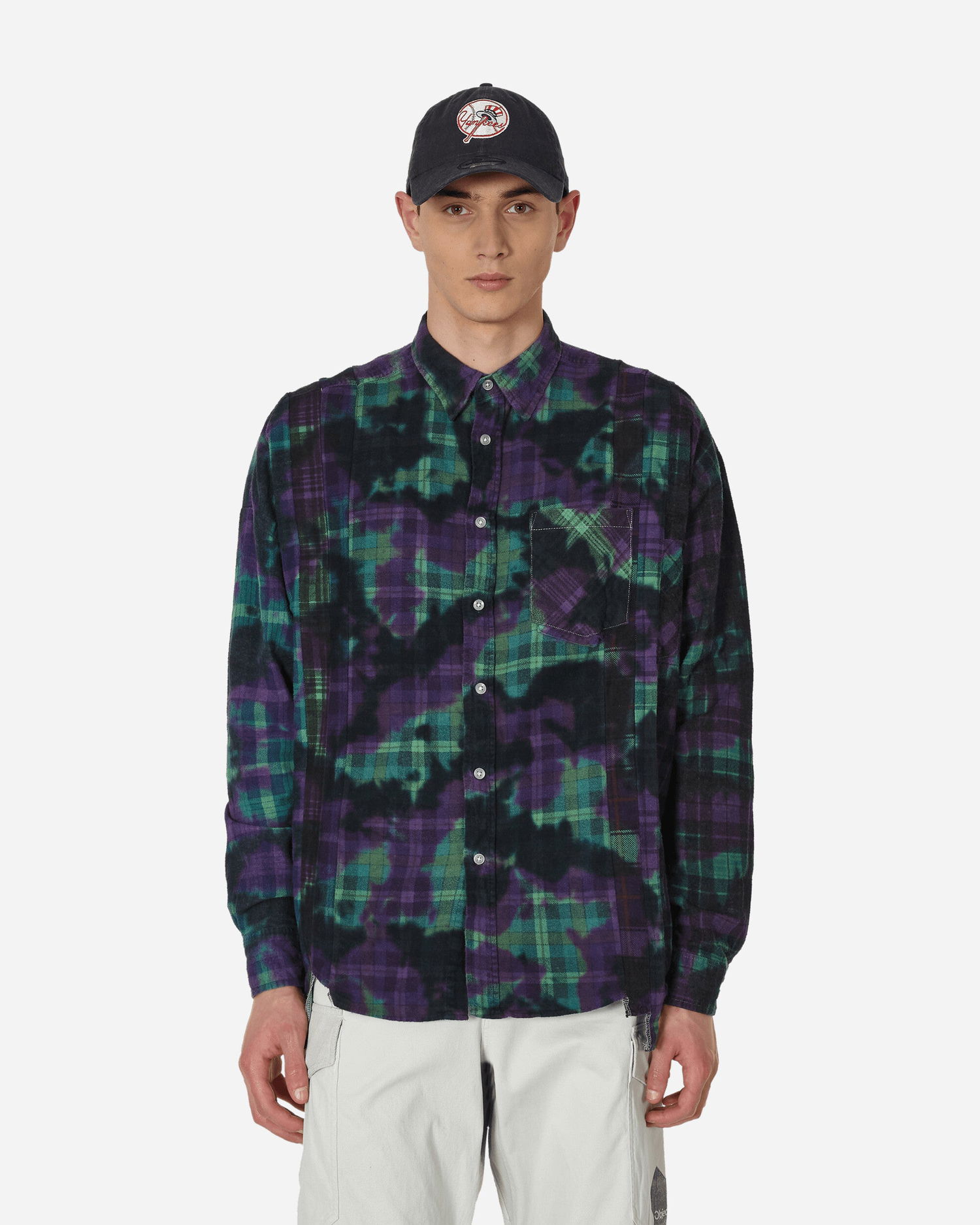 Риза Needles 7 Cuts Wide Uneven Dye Flannel Shirt Многоцветен | MR350 1011, 0