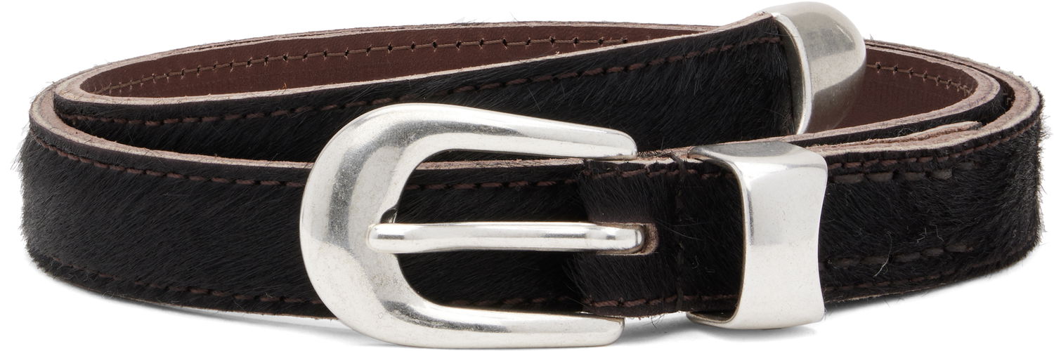 Колани OUR LEGACY Calf Hair Belt 2 CM Черно | A4258CC, 0