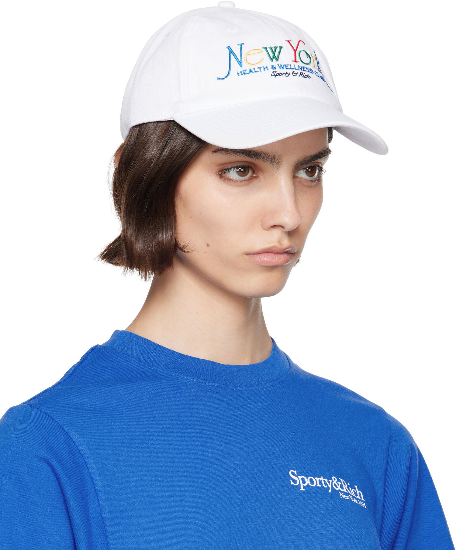 Шапка с козирка Sporty & Rich Sporty & Rich NY 94 Health & Wellness Club Cap Бяло | AC040622034WH57, 1