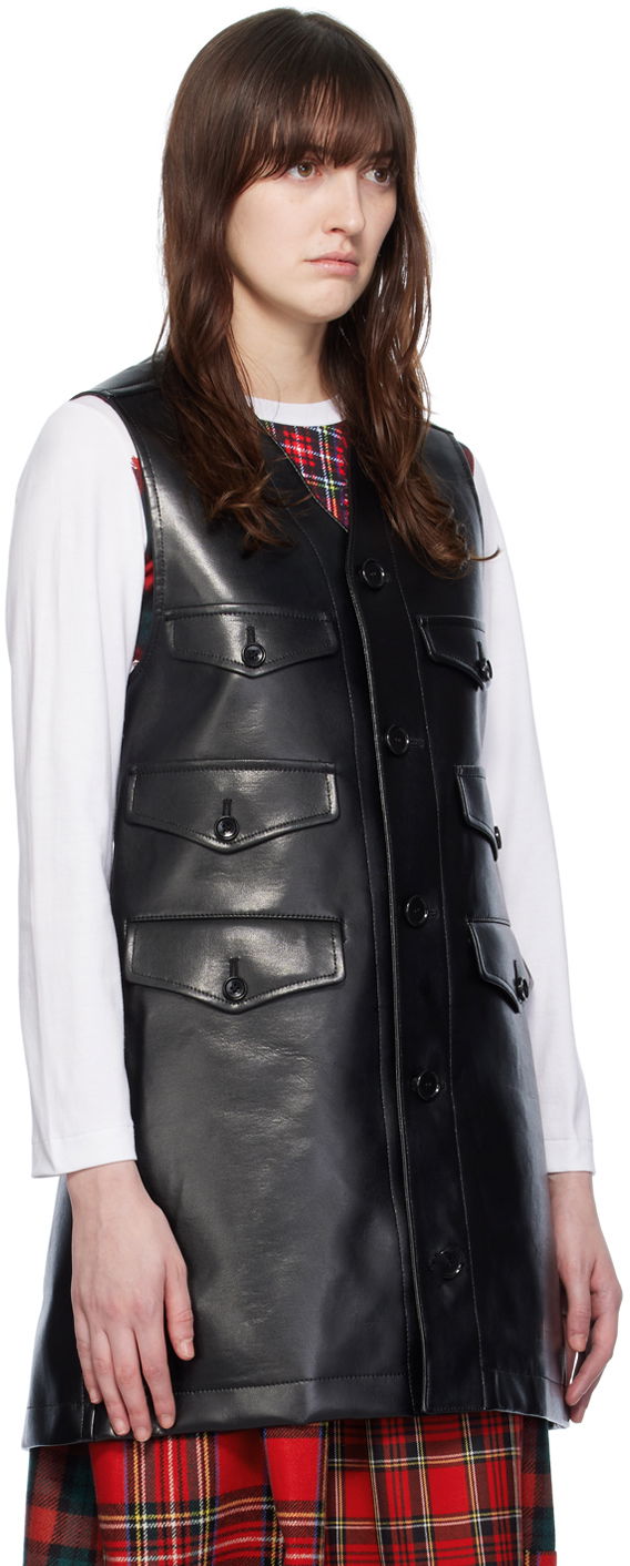 Жилетка Comme des Garçons Comme Des Garçons Belted Faux-Leather Vest Черно | TL-V009-051, 1