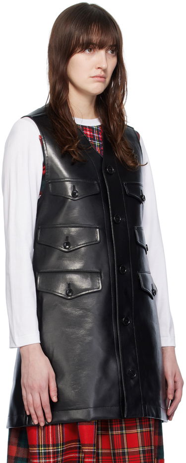 Жилетка Comme des Garçons Comme Des Garçons Belted Faux-Leather Vest Черно | TL-V009-051, 1