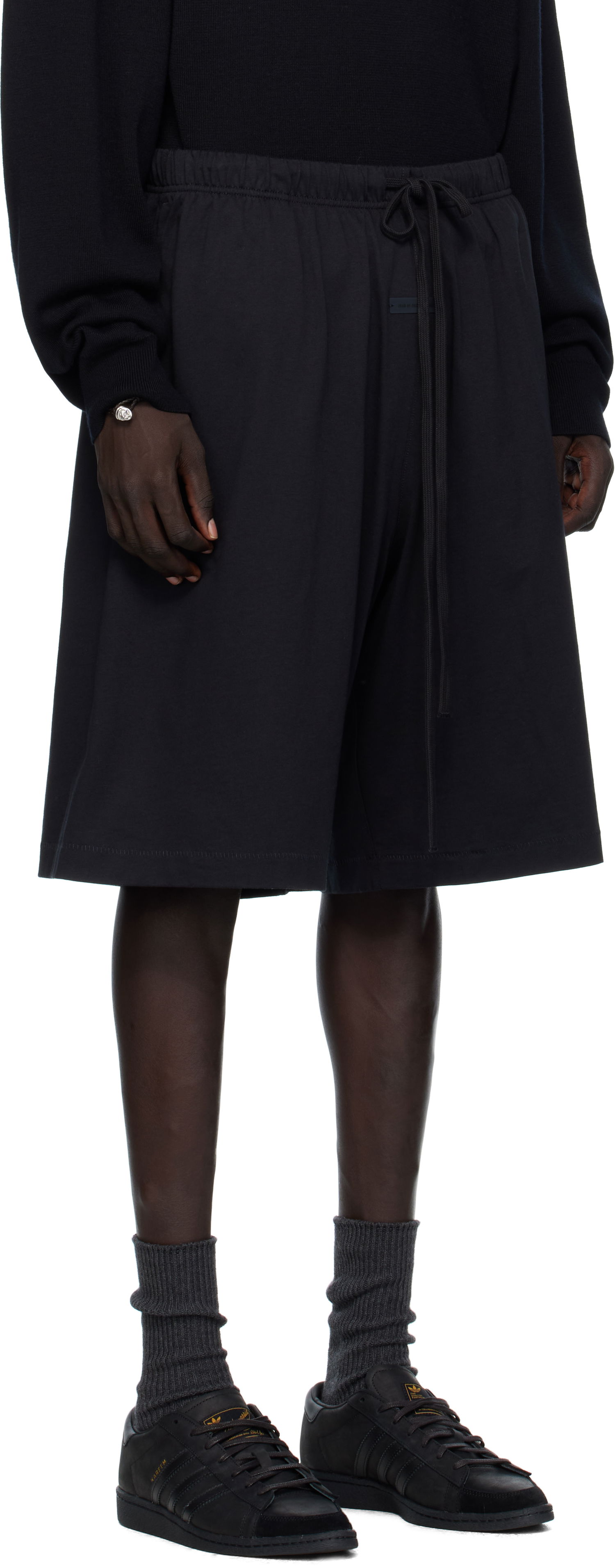 Къси панталони Fear of God Fear of God ESSENTIALS Basketball Jersey Shorts Черно | 160SP254610F, 1