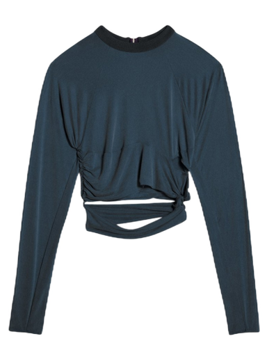 Тениска Jacquemus Le Espelho Knotted Cut-Out Черно | 231JS120-2307-380