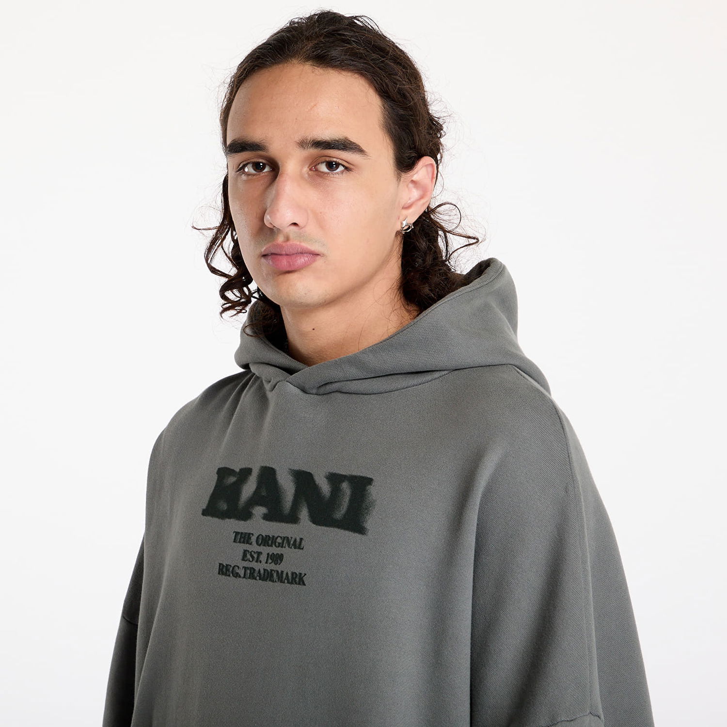 Суитчър Karl Kani Sweatshirt Retro Sprayed OS Hoodie Anthracite S Сиво | 60210110, 1
