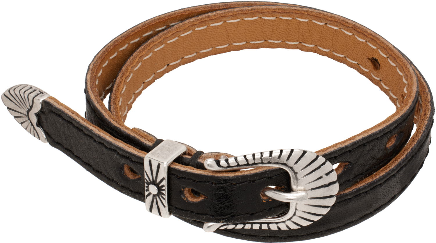Гривна OUR LEGACY Cowboy Wrap Around Bracelet Черно | A4248CDB, 0