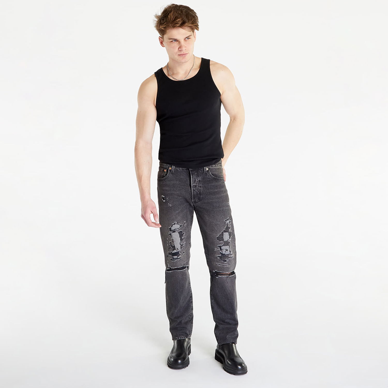 Дънки Levi's 501 1954 Super Destructed Сиво | A4677-0001, 0