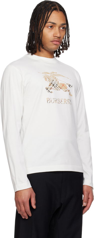 Тениска Burberry EKD Long Sleeve T-shirt Бяло | 8121955, 1