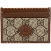 Портфейл Gucci Supreme Oval Card Holder Кафяво | 673002-92TCG-8563, 2