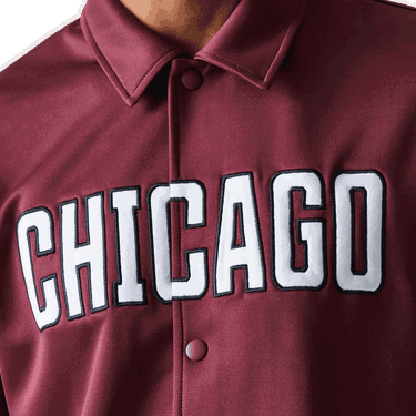 Риза New Era NBA Chicago Bulls Snap Button Short Sleeve Shirt Бургунди | 60684348-601, 2