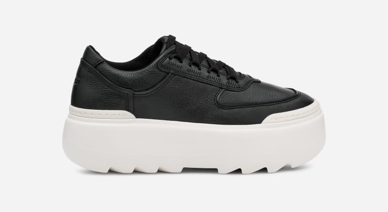 Облекло UGG ® Marin Mega Trainer for Women in Black/Bright White, Size 6, Leather Черно | 1133970-BBGW, 0