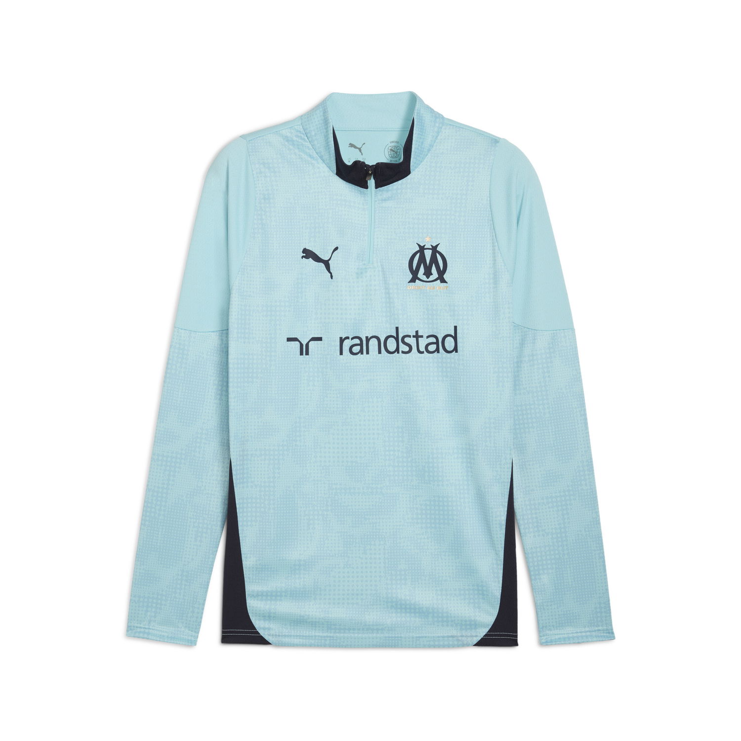 Суитчър Puma Olympique de Marseille Men's Training Quarter-Zip Top Тюркоазено | 781534_21, 0