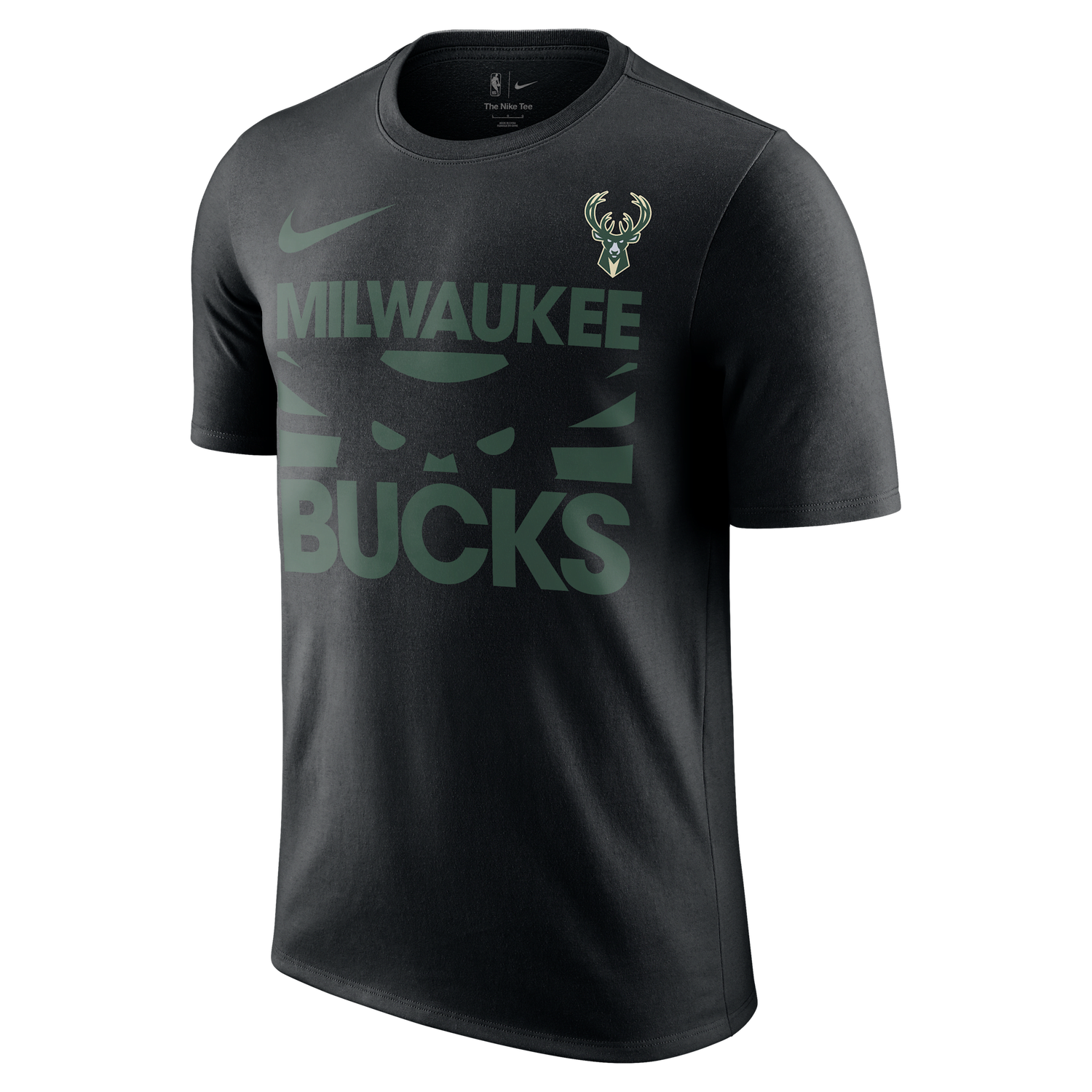 Тениска Nike Nike NBA Milwaukee Bucks Courtside T-Shirt Черно | HQ0594-010, 1