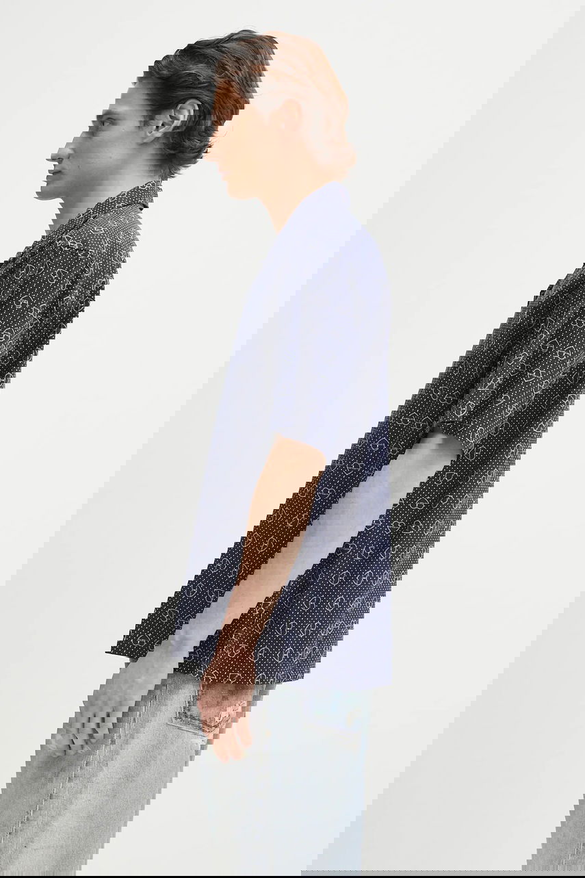 Риза Carhartt WIP Short-Sleeve Furoshiki Shirt, relaxed, classic collar Тъмно синьо | I034549.2UIXX, 1