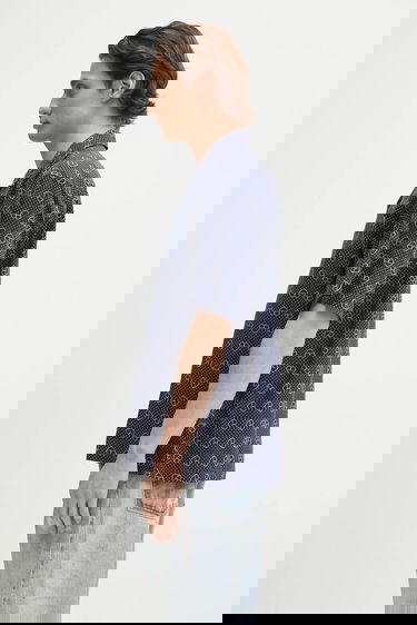 Риза Carhartt WIP Short-Sleeve Furoshiki Shirt, relaxed, classic collar Тъмно синьо | I034549.2UIXX, 1