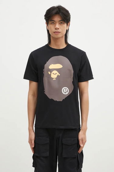 Тениска BAPE Big Ape Head Print T-Shirt Черно | 1K80110002, 0
