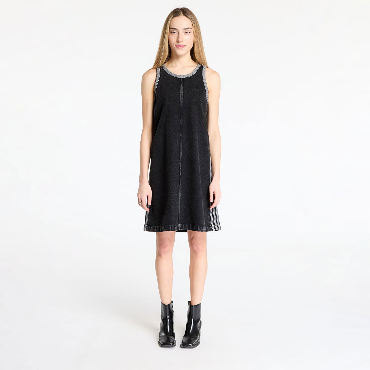 Pокля adidas Originals Adicolor Denim 3 Stripes Tank Dress Черно | JD3108, 0