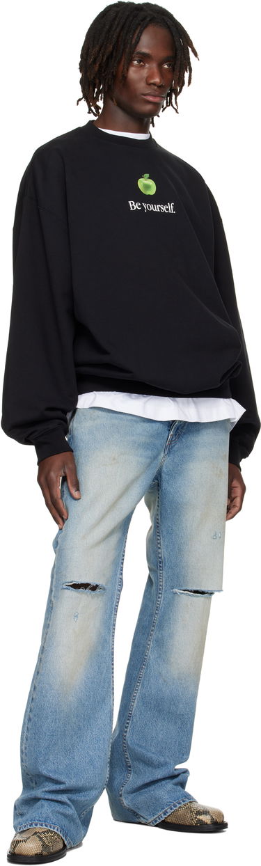 Суитчър VETEMENTS VETEMENTS 'Be Yourself' Oversized Sweatshirt Черно | UH76HD350B, 3