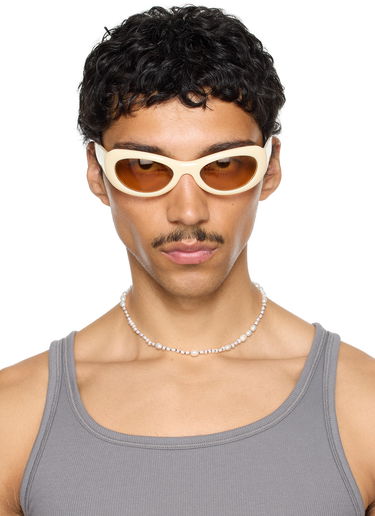Слънчеви очила Port Tanger Port Tanger Khilna Sunglasses Бяло | SSENSE Exclusive Oval, 3