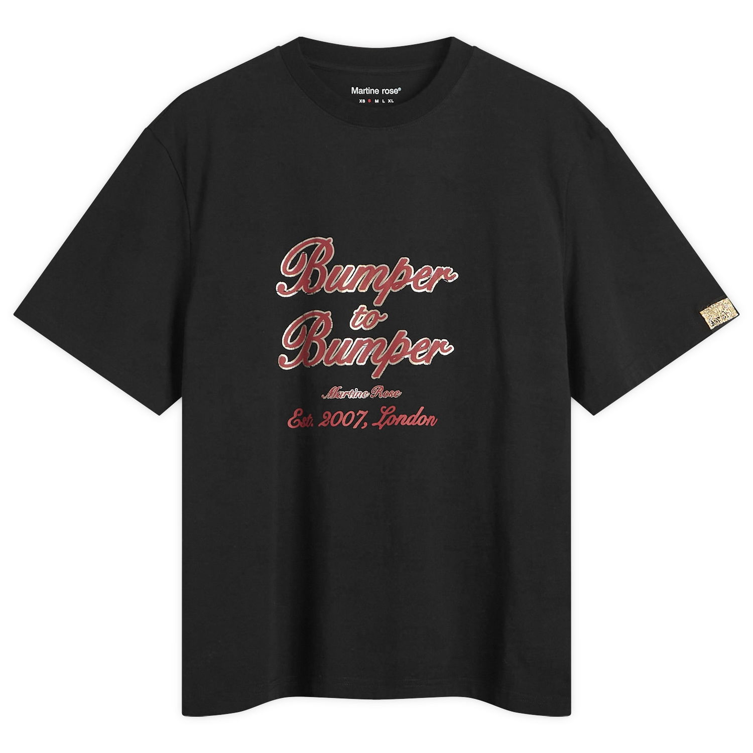 Тениска Martine Rose Martine Rose Bumper to Bumper T-Shirt, Size Large Черно | 603JE03001E-BLK, 1