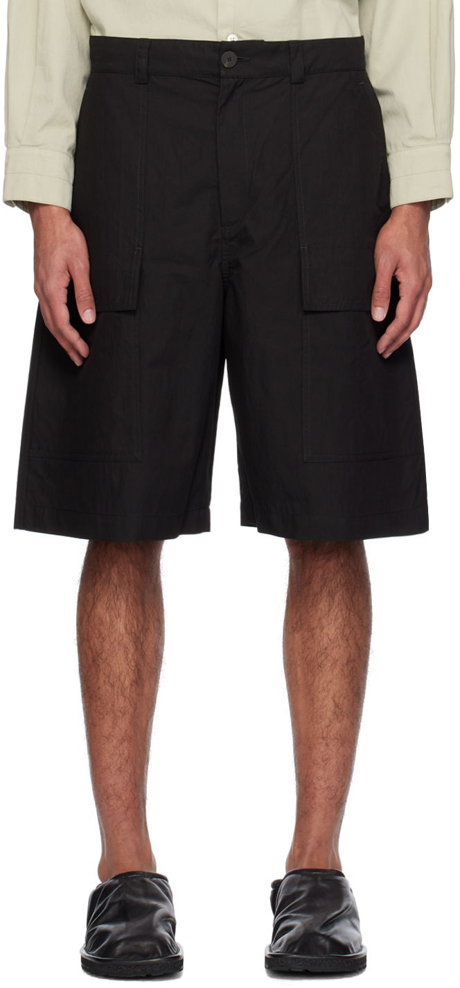 Къси панталони Studio Nicholson Studio Nicholson Cargo Pocket Shorts Черно | TILLER SNM - 1142, 0