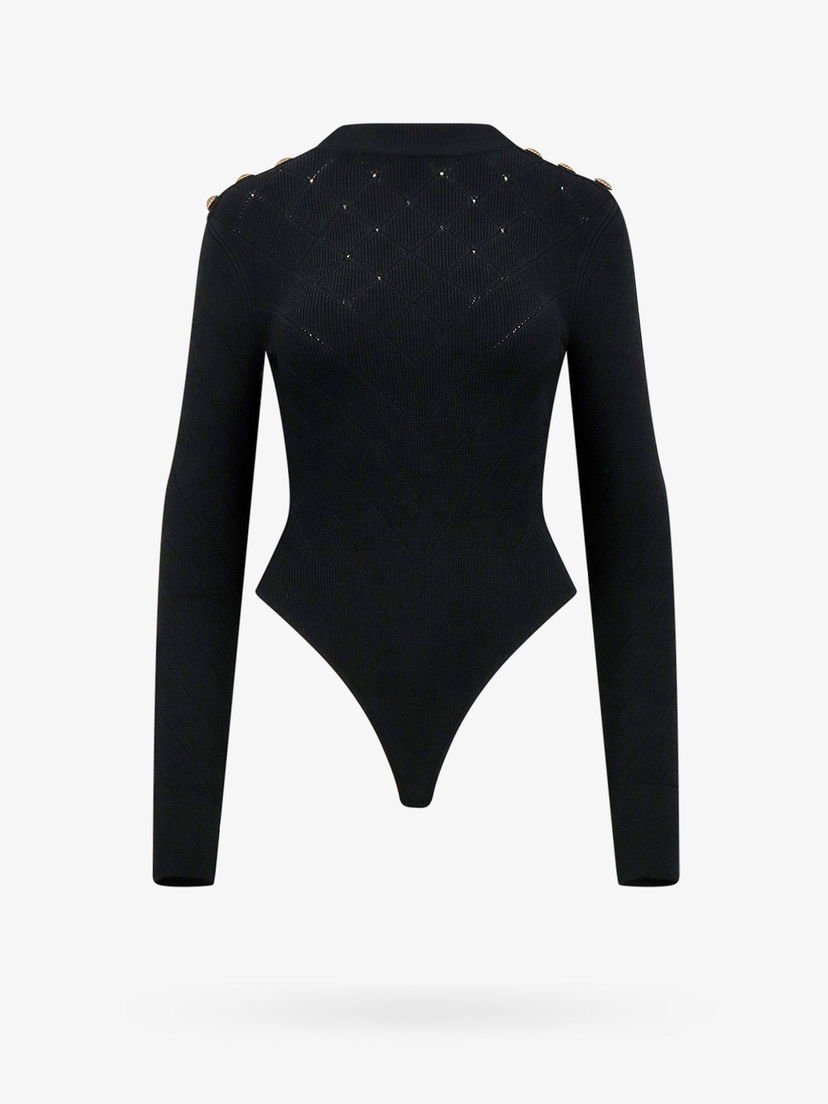 боди Balmain Knitted Body Черно | CF1BG240KF530PA