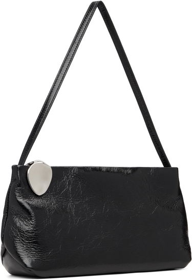 Чанта през рамо Jil Sander Crinkled Patent Leather Jewel Zip Shoulder Bag Черно | J07ZH0058_P7203, 2