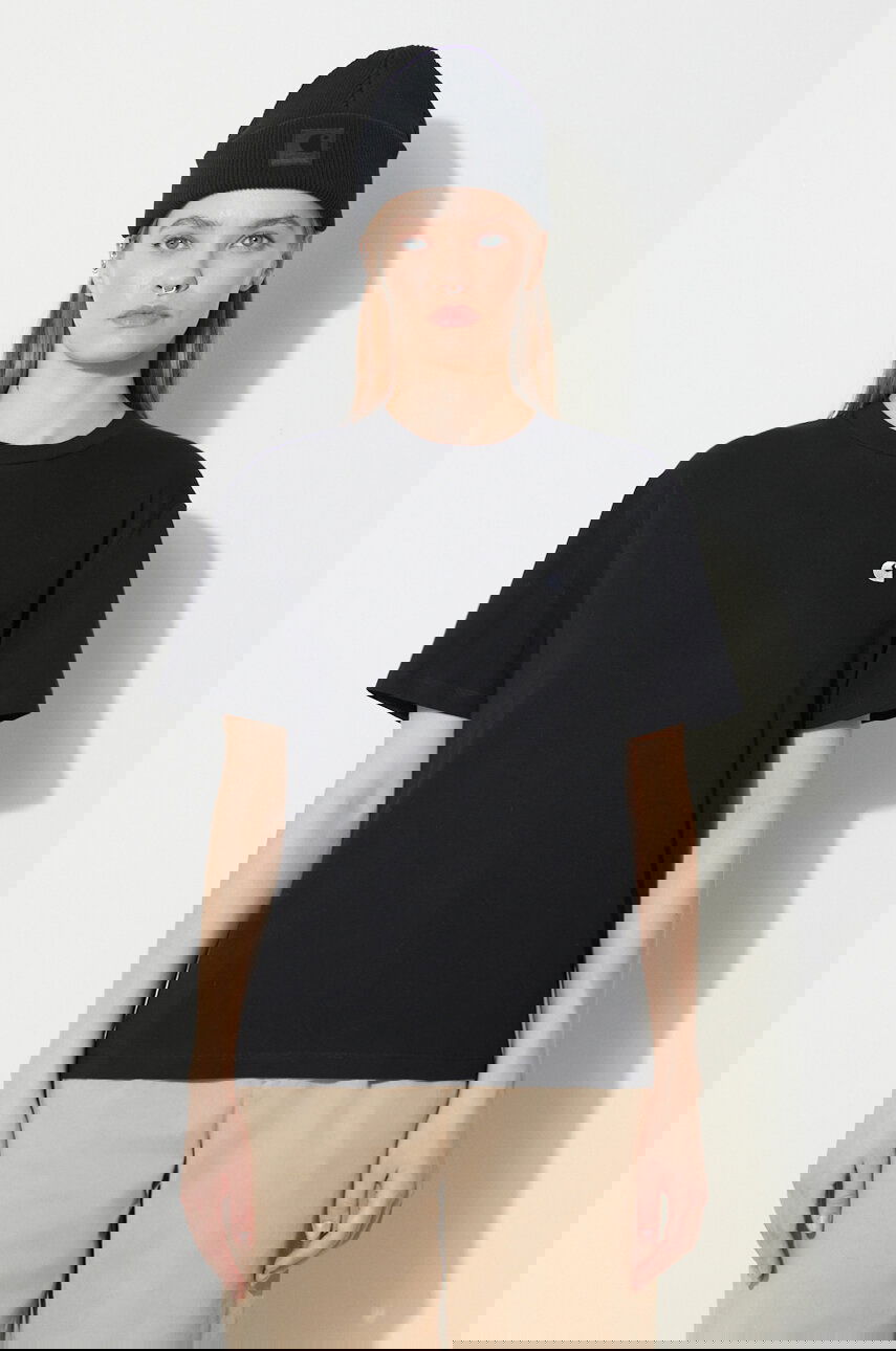 Тениска Carhartt WIP Short Sleeve Cotton T-shirt Черно | I032206.0M4XX, 0