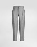 Dolce & Gabbana Washed Linen Canvas Drawstring Trousers