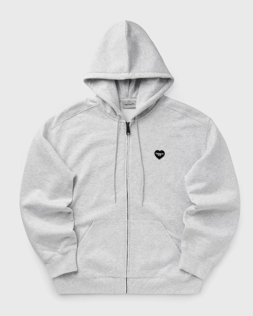 Суитчър Carhartt WIP Heart II Hartt Zip-Up Hoodie Сиво | I035176-482.XX