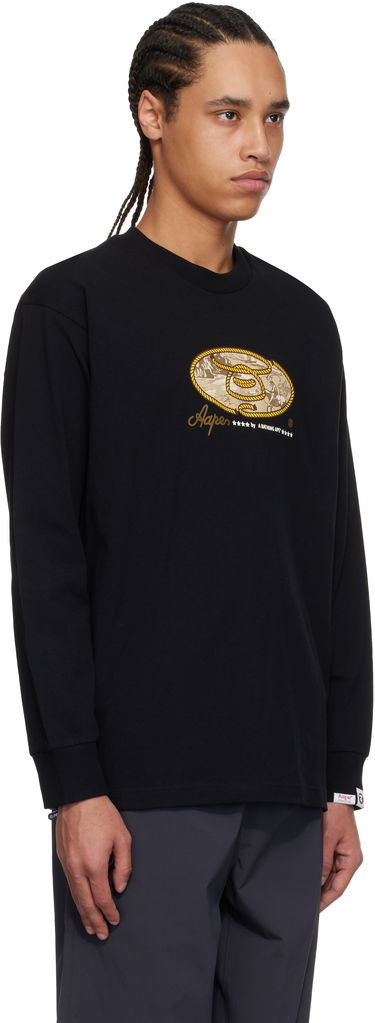 Суитчър AAPE by A Bathing Ape AAPE by A Bathing Ape 'AAPE' Theme Long Sleeve T-Shirt Черно | AAPLTM1621XXNBKX, 1