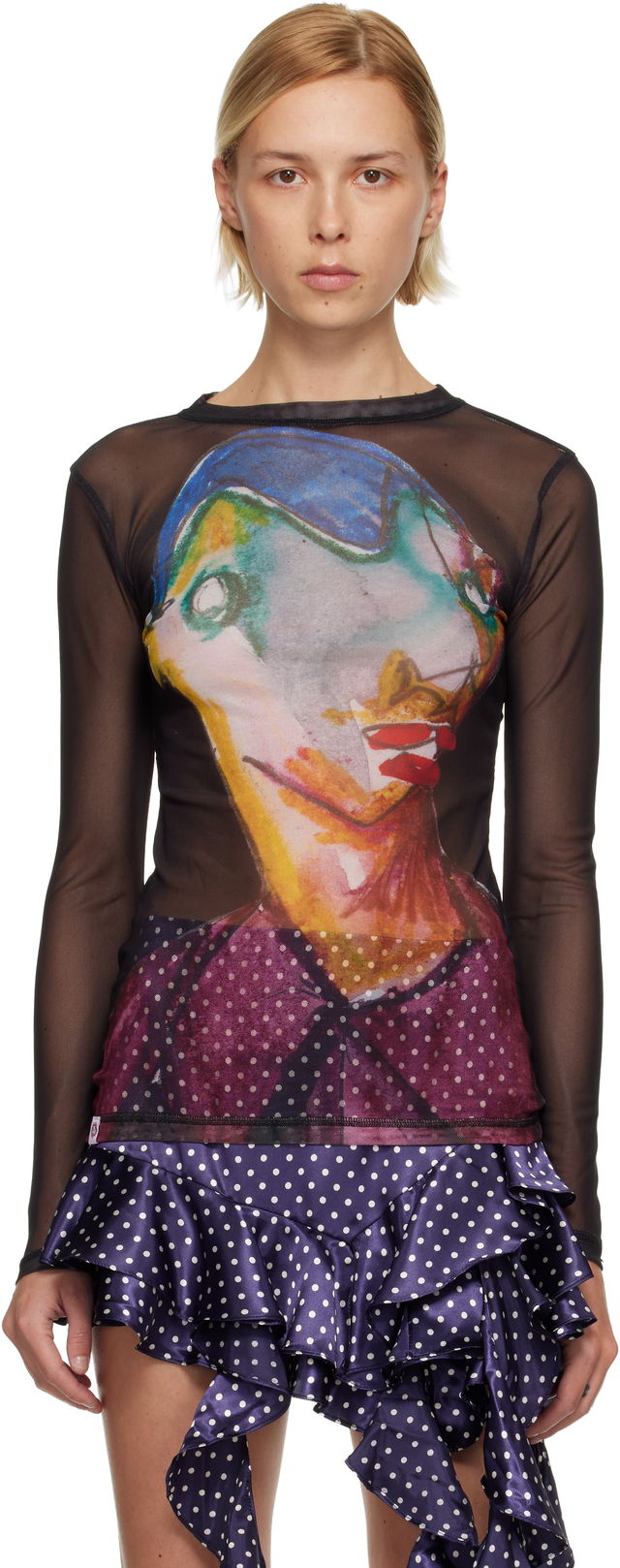 Graphic Powermesh Long Sleeve T-shirt