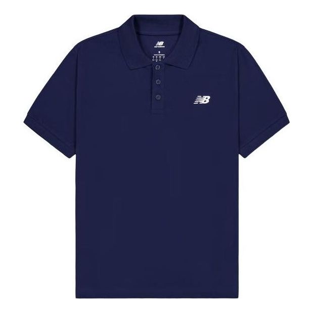 Поло тениска New Balance Cotton Polo Shirt Тъмно синьо | MT41503-NNY