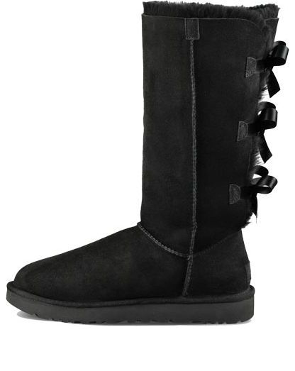 Кецове и обувки UGG Bailey Bow Tall II Fleece Lined Boots Черно | 1016434-BLK, 0