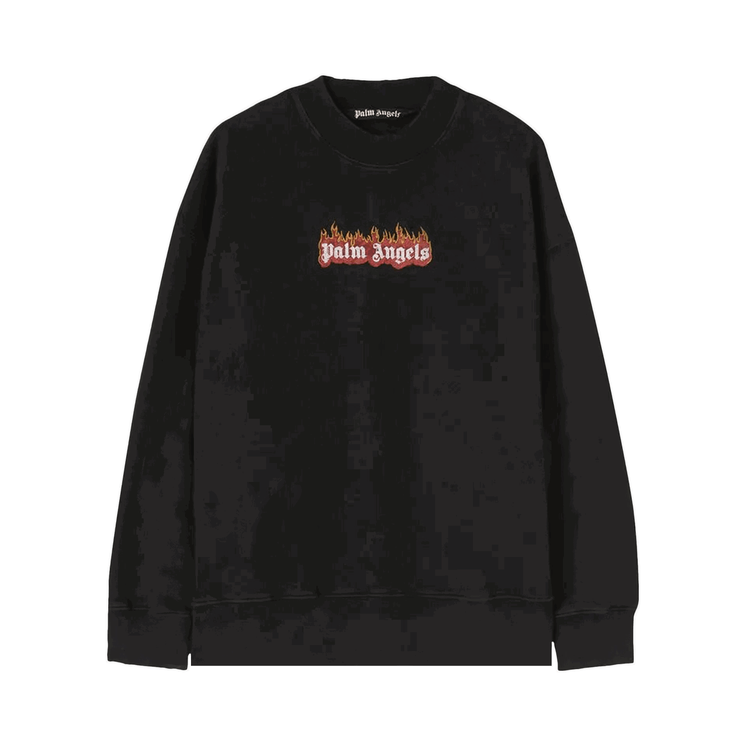 Суитчър Palm Angels Burning Logo Crewneck Черно | PMBA065F22FLE0041001, 0