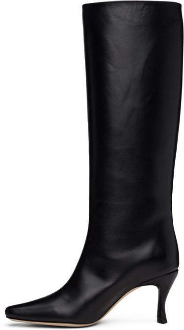 Кецове и обувки BY FAR Stevie 42 Tall Leather Boots Черно | 21PFSVIDBLSMC, 2