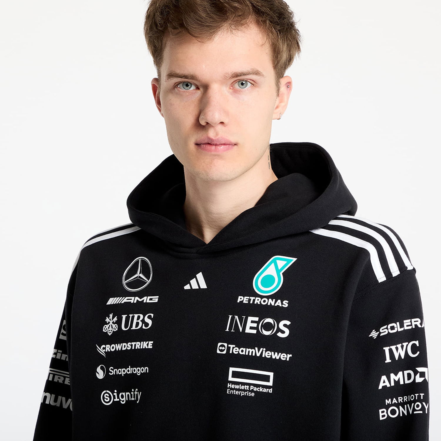 Суитчър adidas Performance Mercedes - AMG Petronas Formula One Team Hoodie Черно | JW5385, 1